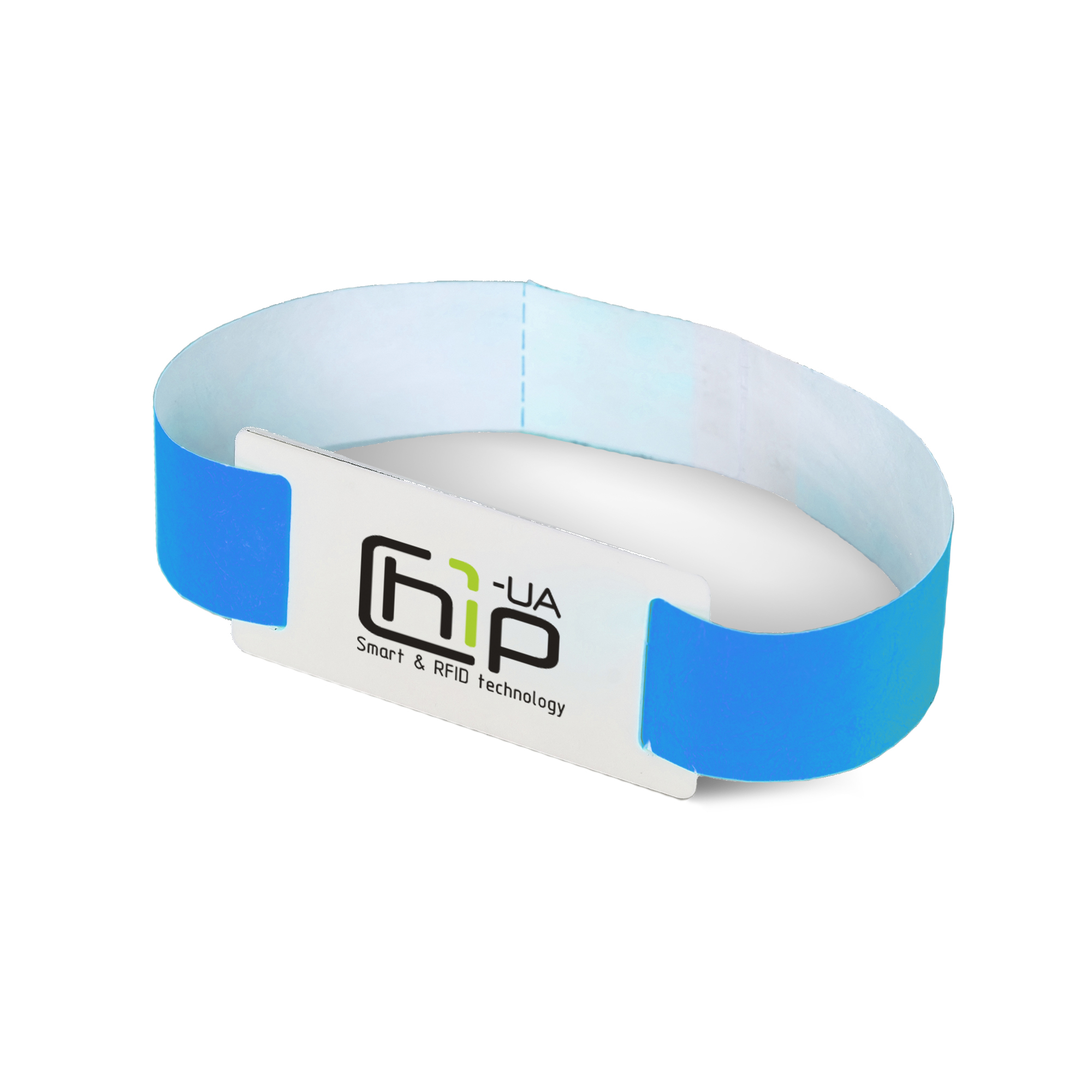 Chip-UA | Синий бесконтактный RFID-браслет с полноцветной печатью на контрольном ремешке с чипом Mifare 1K Chip-UA | Синий бесконтактный RFID-браслет с полноцветной печатью на контрольном ремешке с чипом Mifare 1K